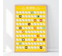 100 Cheeses Scratch Off Bucket List Poster Gift Republic Multi One Size
