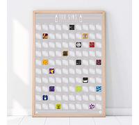 Gift Republic GR630025 100 Gins Bucket List Scratch Poster,Grey,A2