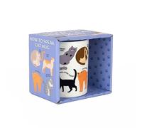 Gift Republic How to Speak Cat Mug - Cute Ceramic Coffee Cup for Cat Lovers - Fun Cat Body Language Guide - Gift-Boxed Novelty Mug