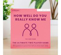 Gift Republic How Well Do You Really Know Me? Card Game - 100 Questions for Couples & Friends | Two Player Conversation & Date Night Game with Erasable Answer Cards