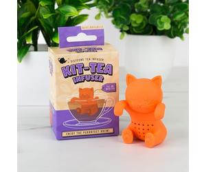 Gift Republic Kit-Tea Cat Tea Infuser - Silicone Loose Leaf Tea Strainer - Cute Cat Mug Accessory - Reusable & Eco-Friendly Gift for Tea Lovers