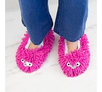 Gift Republic Llama Cleaning Slippers - Pink Microfibre Mop Overshoes for Dusting Floors - Fun Novelty Cleaning Gadget - One Size Fits Most