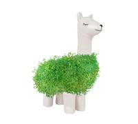 Gift Republic Llama Shaped Chia Planter, White