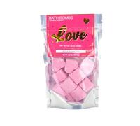 Gift Republic Love Heart Bath Bombs - Rose Scented Mini Bath Bombs in Pink Heart Shapes - Scented Bath Time Gift Idea for Valentine's Day/Birthday/Anniversary - Gift for Her