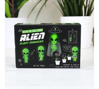 Gift Republic Mini Plant Pot Décor Markers Set - Glow In The Dark Aliens