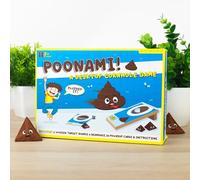 Gift Republic Poonami - Tabletop Beanbag Toss Game - Poop-Themed Party Game for Kids & Adults, Funny Gag Gift, Novelty Tabletop Game Including 6 Beanbags + Wooden Targets