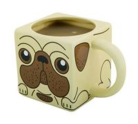 Gift Republic "Pug Mug. Ceramic Mug with Pug Face. Novelty Mug. Dog Lovers Gift
