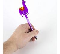 Gift Republic Purple Llama Ballpoint Pen, Novelty Stationery Design