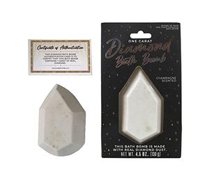 Gift Republic-Real Diamond Dust Bath Bomb|Champagne Scented|One Carat Diamond|Diamond Shaped|130g