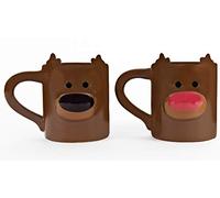 Gift Republic Reindeer Heat Changing Mug Festive Rudolph Red Nose Reindeer Mug Christmas Gift Idea Hot Chocolate Mug Fun Coffee Cup Secret Santa