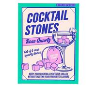 Gift Republic Rose Quartz Cocktail Stones Set Of 6