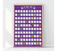 Gift Republic Scratch-Off Bucket List Poster, 100 Board Games