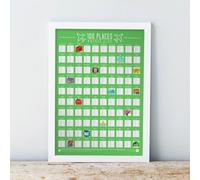 Gift Republic GR630001 100 Places-Scratch Off Bucket List Poster, Paper, Green,42 x 59.4 x 0.02 cm, Living Room