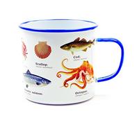 Gift Republic Sea Life Mug, Enamel, Multi-Colour