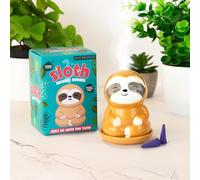 Gift Republic, Sloth Incense Burner, Ceramic Cone Holder for Aromatherapy, Includes Soothing Sloth Design, Relaxation Decor for Home or Office, Easy to Use with Incense Cones, Ages 14 and Up