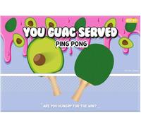 Gift Republic Smashing Avocado Table Tennis Game You Guac Served Portable Table Tennis Net Ball & 2 Table Tennis Bats Holiday Game Ping Pong
