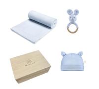 Gift Set - Bamboo Blanket - Rattle & Chew Bone - First Hat -