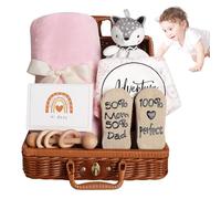 Gift Set - Present Collection, Gentle Rattle, Blanket Included | Ideal Christmas Gift for Boys and Girls with Cute Accessories