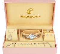 Gift Set Women's Watch - Parure de Bijoux- Necklace-Ring- Earrings