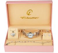 Gift Set Women's Watch - Parure de Bijoux- Necklace-Ring- Earrings - Band