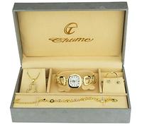 Gift Set Women's Watch - Parure de Bijoux- Necklace-Ring- Earrings - Band