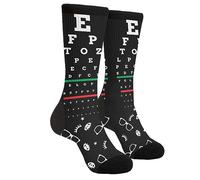 Gift Socks Optician Doctor Eye Chart Eyeglass Optometry Opthamologist Eyeball Golf Socks Fancy Novelty Fun Socks Warm Boot Socks 40Cm For Hiking, Mother'S Day, Valentine'S Day