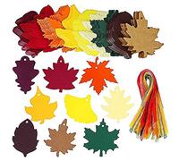 Gift Tags,180 Pcs Maple Leaf Gift Tags,9 Style Kraft Autumn Leaves Favor Paper Tags with Strings,Leaf Hanging Paper Tags Cards for Christmas Thanksgiving Holiday Birthday Weeding (Colorful)