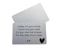 Gift to Groom from Bride, Groom Gifts for Wedding Day, Husband To Be Gift, Romantic Wallet Card Keepsake, To My Husband Hubby Partner