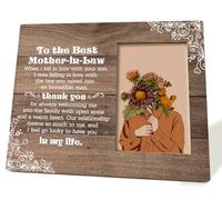 Gift to Mother-in-Law, Picture Frame Desk Decor Gift, Mother In Law Gifts from Daughter In Law for Wedding Birthday Christmas Mother's Day, Thank You for Welcoming Me Into the Family with Open Arms