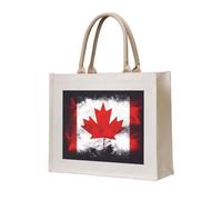 Gift Tote Bag for Women - Canvas Carrying Satchel Handbags/Canadian flag Print Grocery Bag, for Mom Bridesmaids
