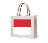 Gift Tote Bag for Women - Canvas Carrying Satchel Handbags/Flag of Monaco Print Grocery Bag, for Mom Bridesmaids