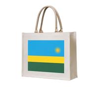 Gift Tote Bag for Women - Canvas Carrying Satchel Handbags/Flag of Rwanda Print Grocery Bag, for Mom Bridesmaids