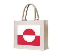 Gift Tote Bag for Women - Canvas Carrying Satchel Handbags/Greenland flag Print Grocery Bag, for Mom Bridesmaids
