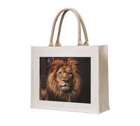 Gift Tote Bag for Women - Canvas Carrying Satchel Handbags/The Lion's Gaze Print Grocery Bag, for Mom Bridesmaids