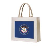 Gift Tote Bag for Women - Canvas Carrying Satchel Handbags/Utah Flag Print Grocery Bag, for Mom Bridesmaids