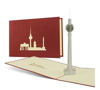 Gift voucher for travel to Berlin, Berlin excursion, TV tower, souvenir, beautiful pop-up card A14