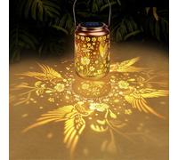 Gift Women Hanging Solar Metal Lights, Garden Decorations for Outdoor, Hummingbird Solar Lanterns for Outdoor, Hummingbird Gifts, Mother's Day Gifts for Mom and Grandma, 1 Piece