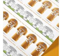 Gift Wrap 4 U Armagh GAA Personalised Gift Wrap | Personalised GAA Football Wrapping Paper | Rolls - 61cm Width | Armagh GAA Present Idea | All Ireland GAA Birthday Wrapping paper (Orange, 2m)