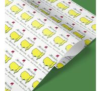Gift Wrap 4 U Masters Gift Wrap | Personalised Golf Wrapping Paper | Rolls - 61cm Width | Present Idea | Golf Birthday Wrapping paper | The Masters | (White, 2mt)