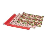 Gift Wrap Roll Set - 3x0.7m (2.10m²) - Assorted Stylish Designs for All Occasions (red/pink)