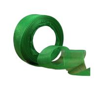 Gift Wrap Satin Ribbons, Multicolor Organza Ribbon 12-50mm 2 Pcs for DIY Crafts and Wedding(Green,20mm Organza Ribbon)