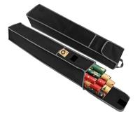 Gift Wrap Sleeve 2 Pieces, Waterproof, Heavy Duty 600D Oxford Fabric Christmas Wrapping Paper Storage, Bag, Organizer with Pockets (78x13cm) - Black