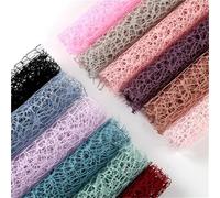Gift wrapping paper 1Pcs Color Mesh Bouquet Wrapping Paper DIY Handmade Scrapbook Decorative Wedding Birthday Party Supplies Craft Decor Packaging Birthday paper wrapping(Beige)
