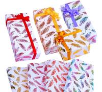 Gift Wrapping Paper - 4 PACK Present Wrapping Paper Set 70x50cm Eco Friendly Recyclable Premium Birthday Gift Wrap Papers Perfect For Birthday, Christmas, Anniversary, New Year