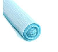 Gift Wrapping Paper 4rolls 50x250cm Colored Crepe Paper Roll Origami Crinkled Craft DIY Flowers Decoration Wrapping(Light blue)