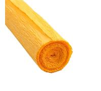 Gift Wrapping Paper 4rolls 50x250cm Colored Crepe Paper Roll Origami Crinkled Craft DIY Flowers Decoration Wrapping(Golden yellow)