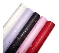 Gift Wrapping Paper 5pcs/Set Wrapping Paper Packaging 60 * 60cm Flower DIY Perfect Artwork Book Cover Decoration(Mixed colors-C)