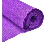 Gift Wrapping Paper 5rolls 250x50cm Colored Crepe Paper Roll Origami Crinkled Craft DIY Flowers Decoration Wrapping(Light purple)