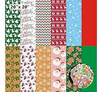 Gift Wrapping Paper for Christmas-120 Sheets Gift Wrap Tissue Papers Sets with 120pcs Gift Name Tags, Traditional Christmas Paper Set for Presents, Xmas Boxes, Gift Bags, Wine Bottles, Gift Baskets