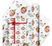 Gift Wrapping Paper Personalized Photo Birthday Funny Custom Face Body Gift Wrap Wrapping Paper Roll for Adult Men Women Kids Baby for Anniversary Valentine Mother Father Christmas Day